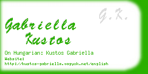 gabriella kustos business card